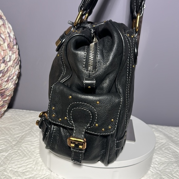 SOLD EUC Chloe’ Paddington Large black leather purse with lock and key - Picture 6 of 17